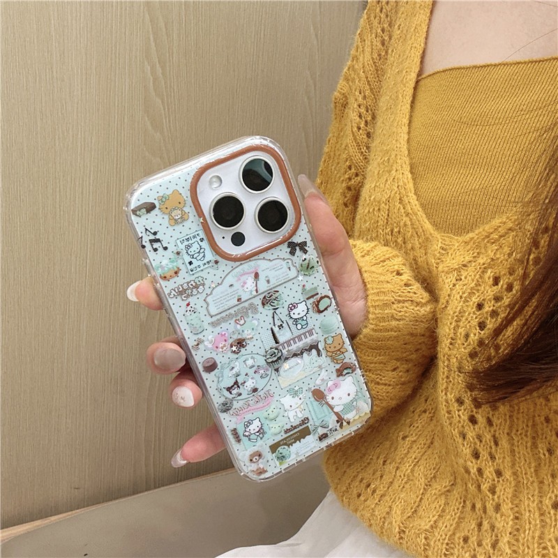 IPhone 17 Pro max 16 Pro max Họa tiết hoạt hình toàn màn hình TPU materia IMD xử lý Vỏ điện thoại