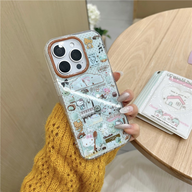 IPhone 17 Pro max 16 Pro max Họa tiết hoạt hình toàn màn hình TPU materia IMD xử lý Vỏ điện thoại