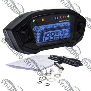 Mới Đa Năng Xe Máy LCD Kỹ Thuật Số 13000rpm Đồng Hồ Tốc Độ Đèn Nền Xe Động Cơ Cho 2-4 Xi Lanh Đồng Hồ Đo 7 Màu Điều Chỉnh