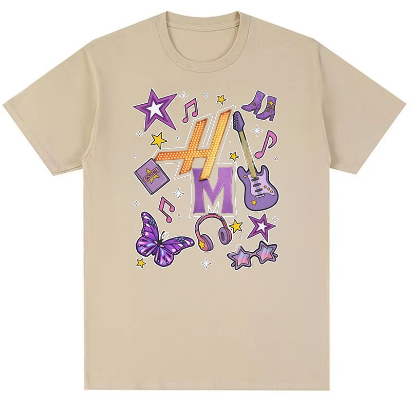 Áo thun cotton thời trang đường phố lấy cảm hứng từ Hannah Montana - Miley Cyrus
