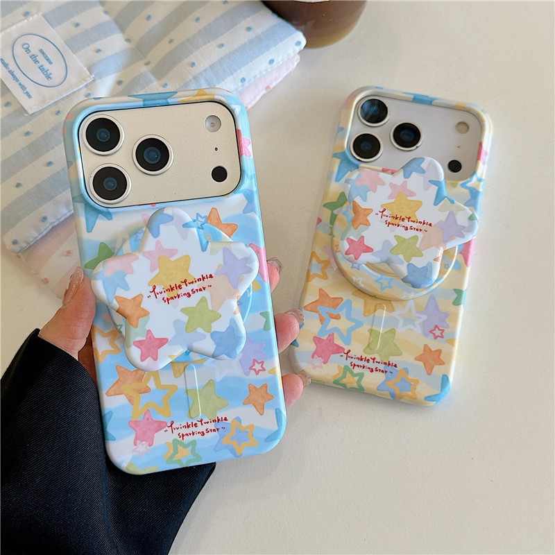 Ốp điện thoại PC materia họa tiết ngôi sao màu cho iPhone 17 Pro max 16 Pro max