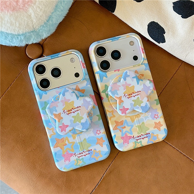Ốp điện thoại PC materia họa tiết ngôi sao màu cho iPhone 17 Pro max 16 Pro max
