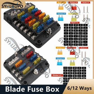 6 Chiều Hoặc 12 Chiều Xe Thuyền Lưỡi Cầu Chì Hộp Khối Giá Đỡ Đèn LED Báo 12V 32V Tự Động Biển Chống Thấm Nước Bảng Điều Khiển Phân Phối Điện Bảng Điều Khiển