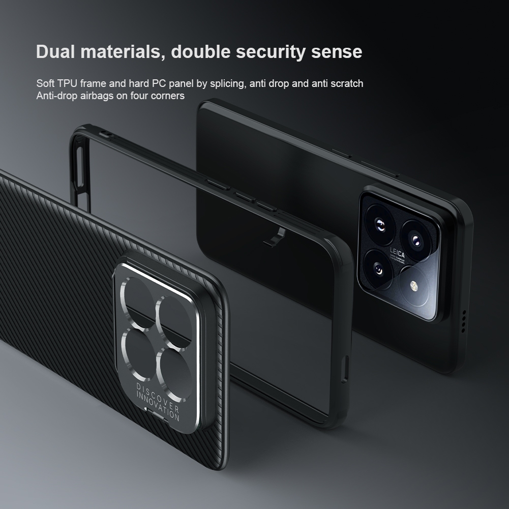 Nillkin Cho Xiaomi 14 Pro Camshield ProP PC TPU Chống Sốc Từ Bảo Vệ Ống Kính Máy Ảnh Chân Đế Ốp Lưng Cứng Vỏ Điện Thoại Vỏ