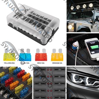 6 Chiều Hoặc 12 Chiều Xe Thuyền Lưỡi Cầu Chì Hộp Khối Giá Đỡ Đèn LED Báo 12V 32V Tự Động Biển Chống Thấm Nước Bảng Điều Khiển Phân Phối Điện Bảng Điều Khiển