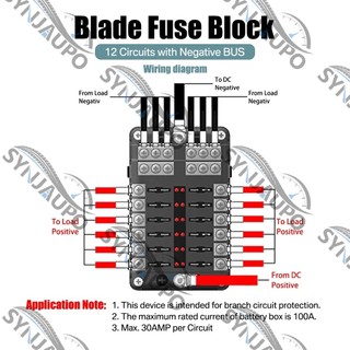 6 Chiều Hoặc 12 Chiều Xe Thuyền Lưỡi Cầu Chì Hộp Khối Giá Đỡ Đèn LED Báo 12V 32V Tự Động Biển Chống Thấm Nước Bảng Điều Khiển Phân Phối Điện Bảng Điều Khiển