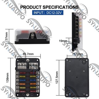 6 Chiều Hoặc 12 Chiều Xe Thuyền Lưỡi Cầu Chì Hộp Khối Giá Đỡ Đèn LED Báo 12V 32V Tự Động Biển Chống Thấm Nước Bảng Điều Khiển Phân Phối Điện Bảng Điều Khiển