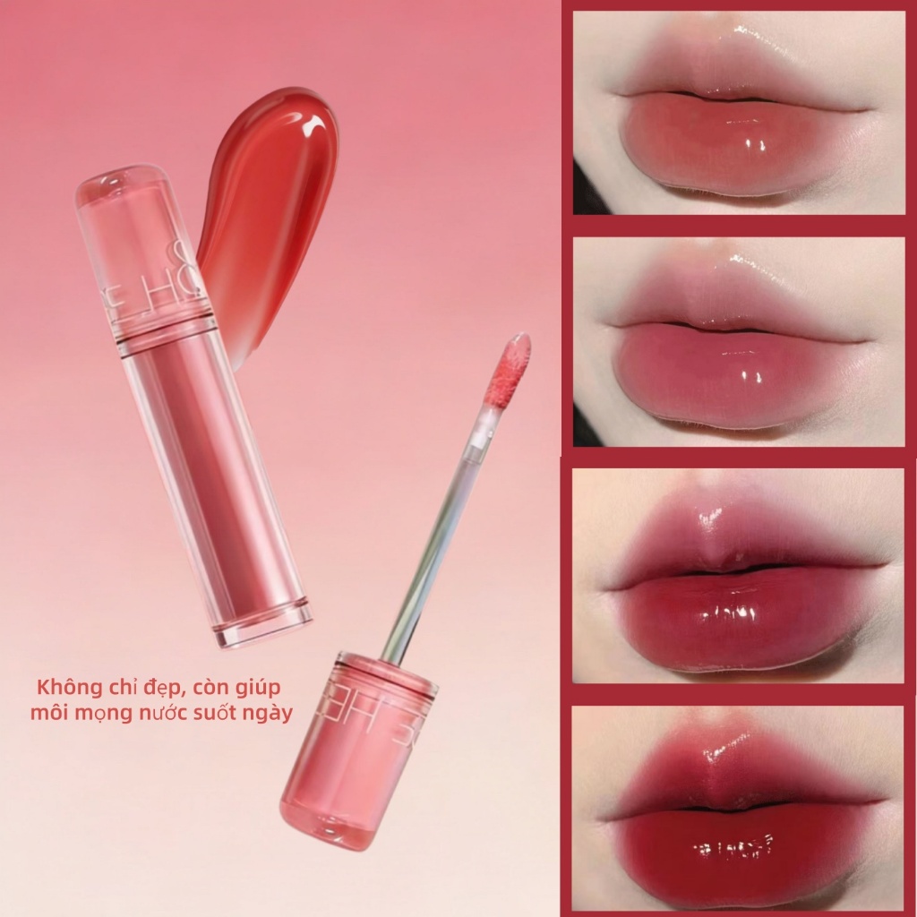 【Adel Floro &Co.】Son Bóng Gương| Hiệu ứng bóng mọng,Căng bóng trong suốt, Che rãnh môi,Môi căng mọng