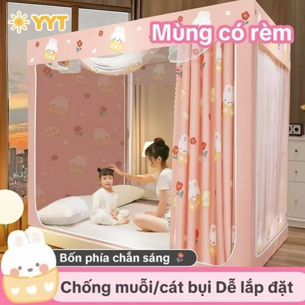 YYT Màn chống muỗi, che nắng, không cần đục lỗ để lắp đặt, bảo vệ sự riêng tư, ngăn ngừa bé ngã