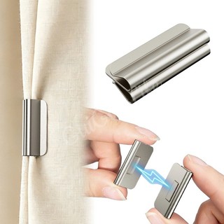 Kẹp từ tính rèm giữ rèm kín, giảm chói sáng vào buổi sáng, không cần dụng cụ để thiết lập