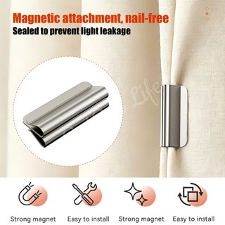 Kẹp từ tính rèm giữ rèm kín, giảm chói sáng vào buổi sáng, không cần dụng cụ để thiết lập