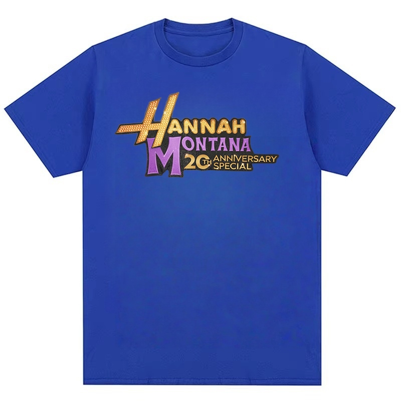 Áo thun Cotton Hip Hop thời trang đường phố Hannah Montana Miley Cyrus