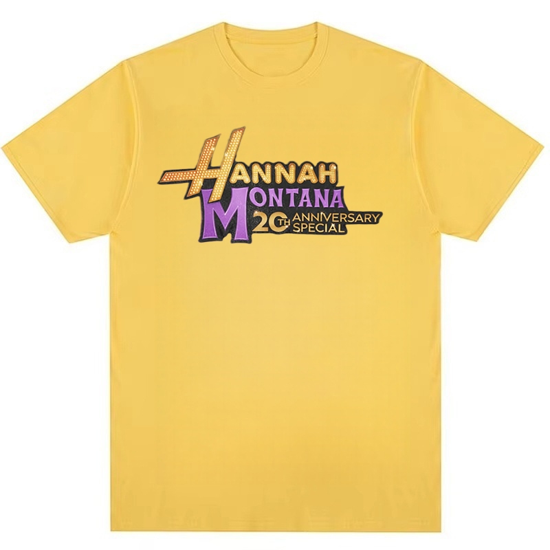 Áo thun Cotton Hip Hop thời trang đường phố Hannah Montana Miley Cyrus