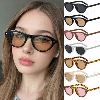 Kính râm gọng nhỏ hình bầu dục cổ điển dành cho nam giới Kính mắt mèo màu nâu