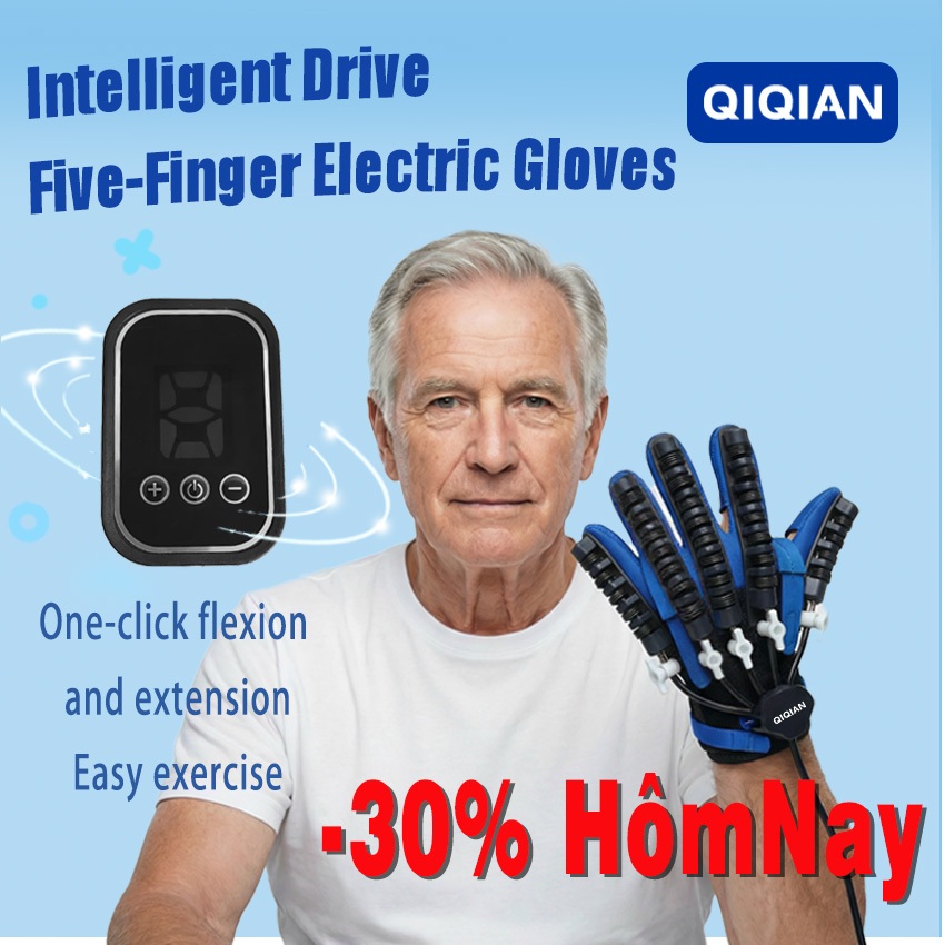 Găng tay tập ngón tay bằng điện có nhiều điều chỉnh, hỗ trợ chuyển động linh hoạt, thích hợp để sử dụng tại nhà