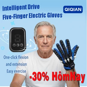 Găng tay tập ngón tay bằng điện có nhiều điều chỉnh, hỗ trợ chuyển động linh hoạt, thích hợp để sử dụng tại nhà