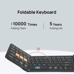 Bàn phím Bluetooth có thể gập lại Jomaa với bàn di chuột phím du lịch gấp không dây hỗ trợ nhiều thiết bị Bàn phím di động kích thước đầy đủ — ảnh 2