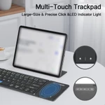 Bàn phím Bluetooth có thể gập lại Jomaa với bàn di chuột phím du lịch gấp không dây hỗ trợ nhiều thiết bị Bàn phím di động kích thước đầy đủ — ảnh 8