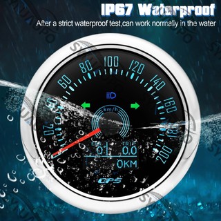Đa Năng 85 Mm GPS Đồng Hồ Tốc Độ 4 TRONG 1 Máy Đo Tốc Độ + Ăng Ten GPS Xe Máy Đồng Hồ Tốc Độ 200KMH Chuyến Đi Cho Thuyền ATV UTV Marine