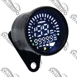 Đồng hồ đo tốc độ xe máy đa năng Đồng hồ đo tốc độ kỹ thuật số Đồng hồ đo tốc độ hình tròn 199KM / H