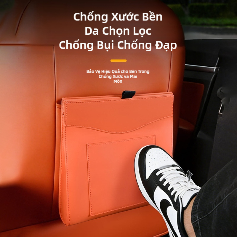 SEAMETAL Leather Xe Thùng Rác Có Thể Từ Ghế Sau Treo Ẩn Túi Bảo Quản Nội Thất Xe Tổ Chức Sáng Tạo Phụ Kiện Xe Hơi