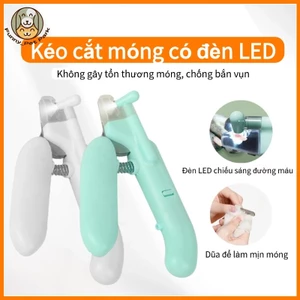 Tông đơ cắt móng tay cho chó cưng có đèn LED Móng vuốt thú cưng có nắp bảo vệ để ngăn chó mèo bị thương Đèn LED cắt móng tay cho thú cưng