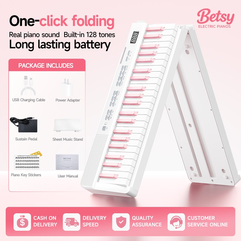 Đàn piano điện tử gấp Betsy B170, bàn phím có trọng lượng 88 phím, kết nối MIDI Bluetooth, đàn piano mini di động, nhỏ gọn và đẹp, phù hợp cho người mới bắt đầu và người học nâng cao
