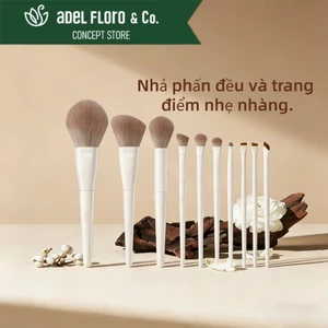 【Adel Floro &Co.】Ceramique Trọn Bộ Cọ 10 Cây | Đủ loại cọ mắt mặt, Lông mượt, Dùng dễ, Chuyên nghiệp