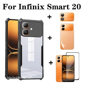Ốp điện thoại di động chống rơi 4in1 Infinix Smart 20 cho Smart10 9 9HD 10 Plus Note 60 60ProTempered kính và phim ống kính và phim mặt sau