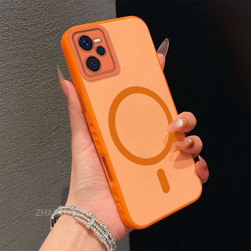 Ốp Lưng Cho Realme C35 Vỏ Điện Thoại Chống Va Chạm Màu Cao Cấp Với Vòng Hút Từ Tính Thẩm Mỹ Thiết Kế Mới