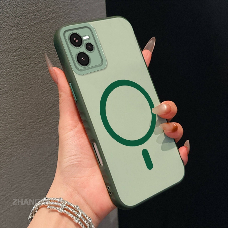 Ốp Lưng Cho Realme C35 Vỏ Điện Thoại Chống Va Chạm Màu Cao Cấp Với Vòng Hút Từ Tính Thẩm Mỹ Thiết Kế Mới