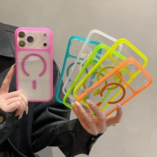 Ốp điện thoại acrylic trong suốt màu kẹo nguyên bản phù hợp cho iPhone 16 17 Pro Max bao gồm tất cả vỏ silicon chống rơi