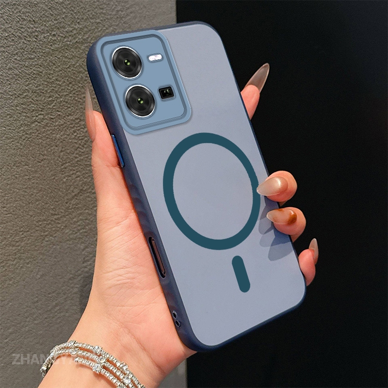 Ốp Lưng Dành Cho vivo Y35 4G Vỏ Điện Thoại Chống Va Chạm Màu Cao Cấp Với Vòng Hút Từ Tính Cùng Màu Thiết Kế Mới