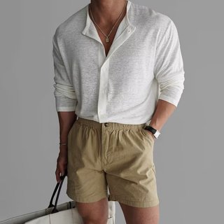 Châu Âu Mỹ Áo Sơ Mi Nam Mỏng Phong Cách Thoáng Khí Mỏng Phù Hợp Với Dài Tay Chống Nắng Cardigan Rời Thường Ngày Bảo Hộ Lao Động Ice Silk Áo Sơ Mi Trong Suốt