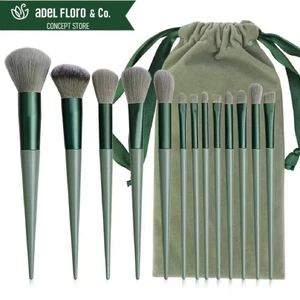 【Adel Floro &Co.】Trọn Bộ Cọ 13 Món| Lông mềm mịn, Dễ lấy phấn, Tay cầm thoải mái,Túi đựng nhung sang