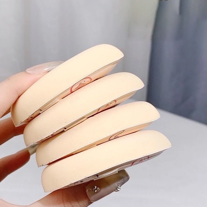 Khá Hộp Quà Tặng Bột Puff Set 1 Chiếc Đóng Hộp Trang Điểm Bọt Biển Che Khuyết Điểm Mềm Mại Co Giãn Cotton Mặt Đế Trang Điểm Dụng Cụ Mỹ Phẩm Puff