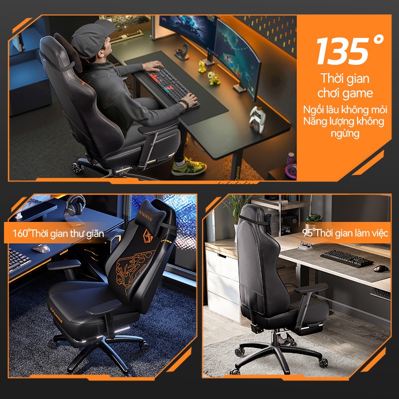 Ghế game gaming Xpanse X30 Da siêu bền, chống trầy xước và bám bẩn | ghế công thái học | ghế ngủ văn phòng | 30 Ngày Thử