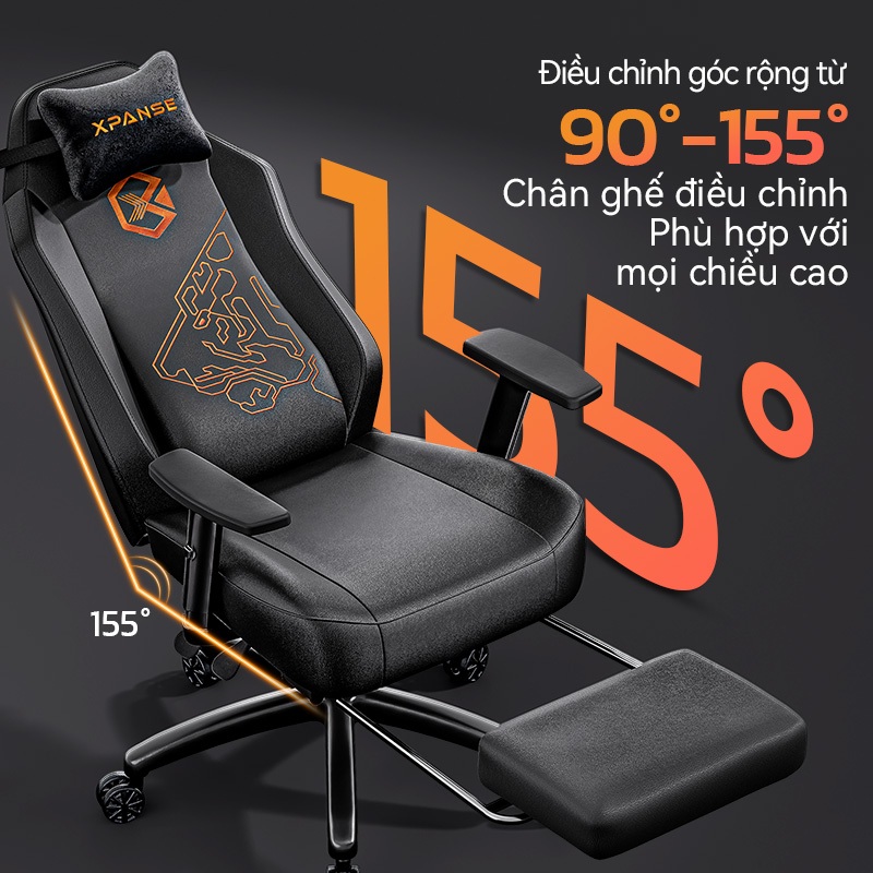 Ghế game gaming Xpanse X30 Da siêu bền, chống trầy xước và bám bẩn | ghế công thái học | ghế ngủ văn phòng | 30 Ngày Thử