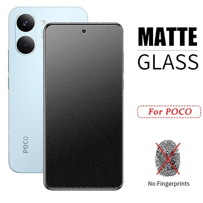 Kính cường lực mặt nhám chống bám vân tay cho Xiaomi Poco C85 X85x C81 C75 C71 C61 C65 C55 C40 F8 F7 Ultra F6 F5 F4 X8 X7 X6 X5 X4 F3 X3 NFC GT M7 M6 Plus M5 M5s M4 M3 Pro Max 4G 5G 2026