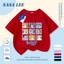 Áo thun Cotton thoáng khí màu trắng cho trẻ em của NASA Plui In hình hợp thời trang bé trai 3-16 tuổi bé gái tay ngắn thông thường