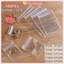 NETDWELL 100 chiếc túi khóa kéo chống bụi đựng vòng cổ/vòng tay; túi trang sức dày dẻo PVC