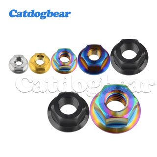 Catdogbear Đai ốc titan đa kích cỡ mặt bích, phù hợp cho xe đạp, xe máy và ô tô