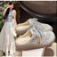 phong cách Hàn Quốc Dép sandal nữ mũi kín không gót thoải mái mẫu hot