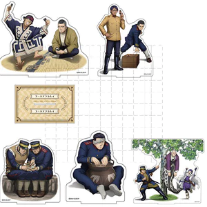 Đế Acrylic Kamuy Vàng - Sugimoto Saichi, Asirpa, Shiraishi Yoshitake Anime Hình Bộ Sưu Tập
