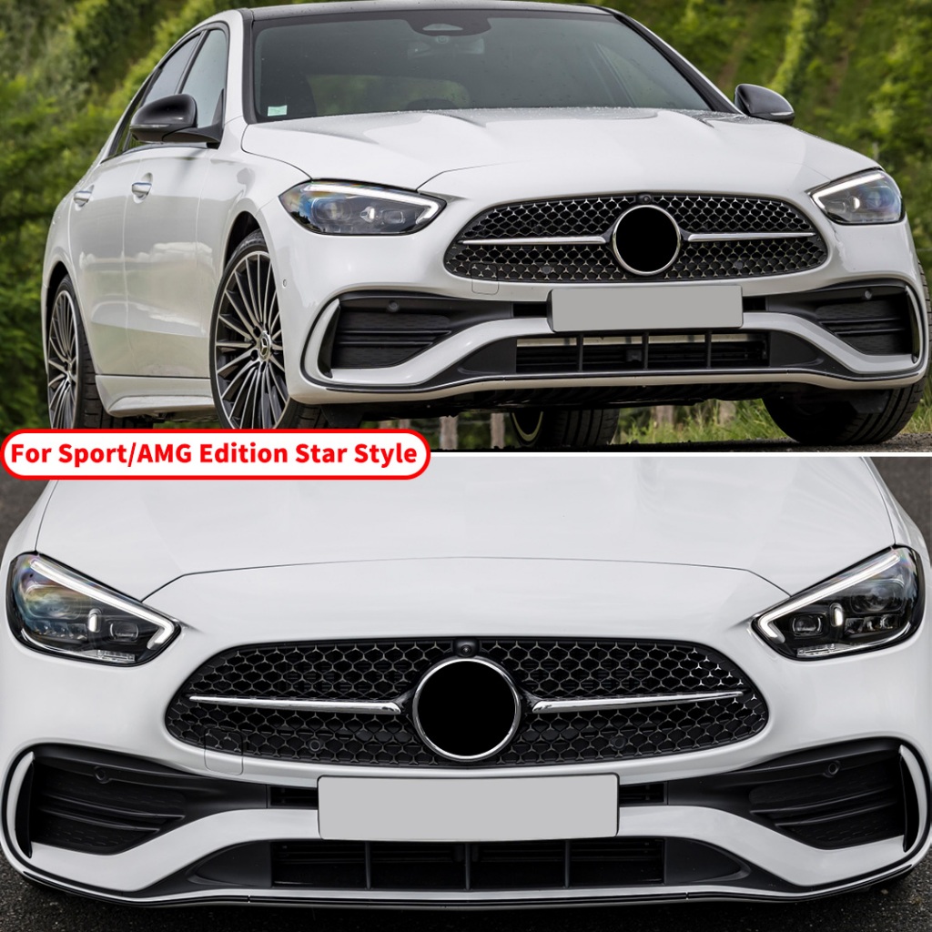 Mặt nạ lưới tản nhiệt phía trước Kiểu dáng điều chỉnh cho Mercedes Benz C C43 W206 S206 2022 2023 2024 2025 như C200 C220 C300 AM Line hoặc tất cả các địa hình bất động sản