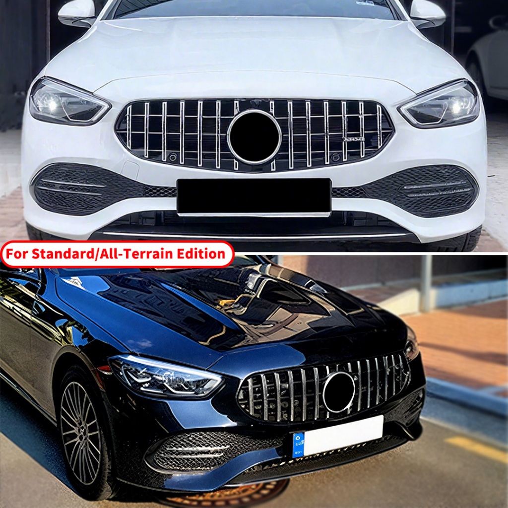 Mặt nạ lưới tản nhiệt phía trước Kiểu dáng điều chỉnh cho Mercedes Benz C C43 W206 S206 2022 2023 2024 2025 như C200 C220 C300 AM Line hoặc tất cả các địa hình bất động sản