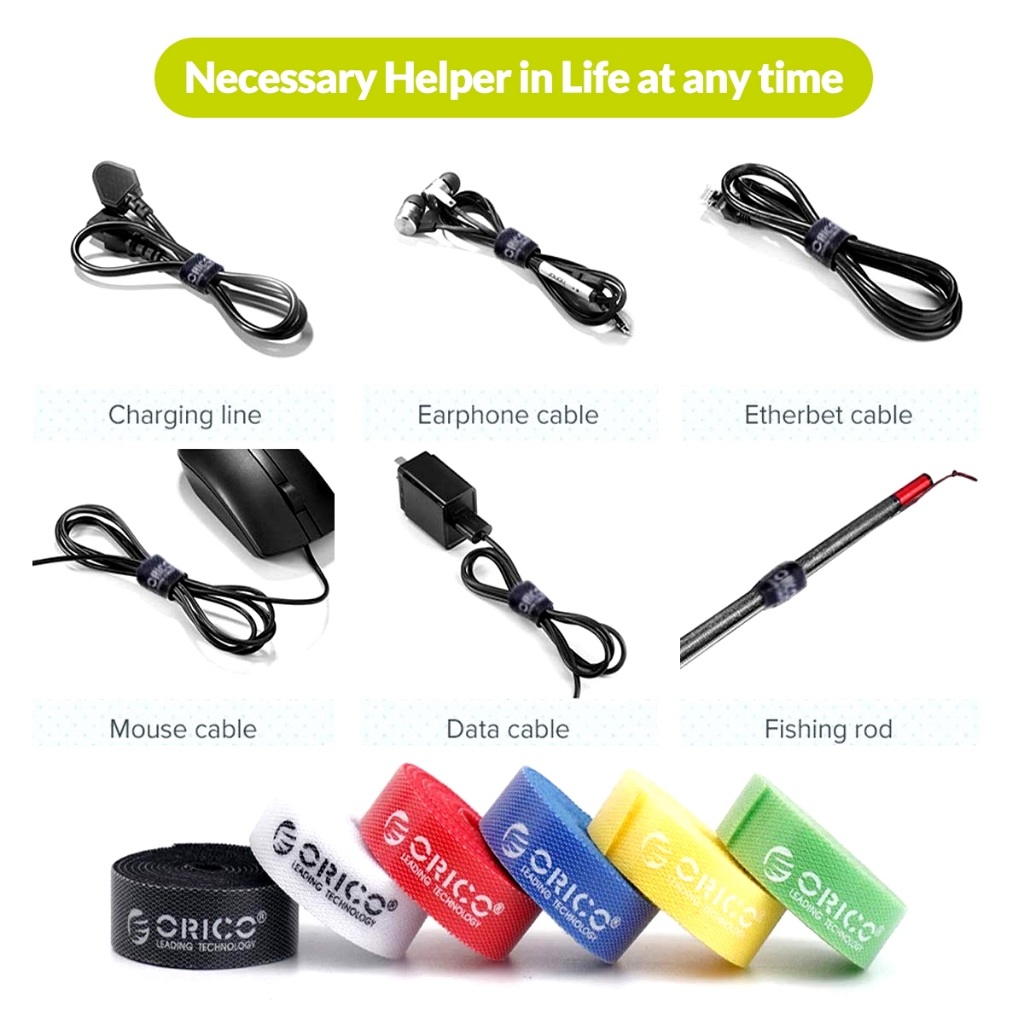 ORICO - 1M Nylon Cuộn Dây Tổ Chức Eearphone Giá Đỡ Dây Chuột Bảo Vệ Cáp Quản Lý Cho Samsung iPhone Dây Ethernet (CBT)