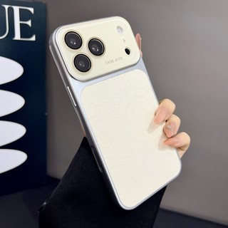 Ốp điện thoại gương bảo vệ tích hợp cửa sổ lớn cao cấp 3D hoa trà phù hợp cho iPhone 14, 15, 16, 17 Pro Max Vỏ silicon bao quy đầu đầy đủ