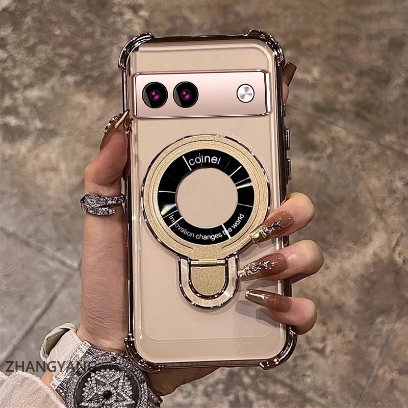 Ốp Lưng Cho Google Pixel 9 Pixel 9A Pixel 9 Pro XL Thẩm Mỹ Thiết Kế Mới Vỏ Điện Thoại Mạ Điện Với Chức Năng Chống Rơi Bốn Góc Vỏ Mềm TPU Có Giá Đỡ Điện Thoại