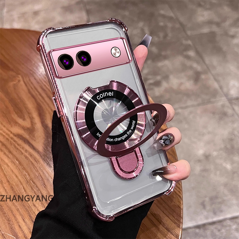 Ốp Lưng Cho Google Pixel 9 Pixel 9A Pixel 9 Pro XL Thẩm Mỹ Thiết Kế Mới Vỏ Điện Thoại Mạ Điện Với Chức Năng Chống Rơi Bốn Góc Vỏ Mềm TPU Có Giá Đỡ Điện Thoại